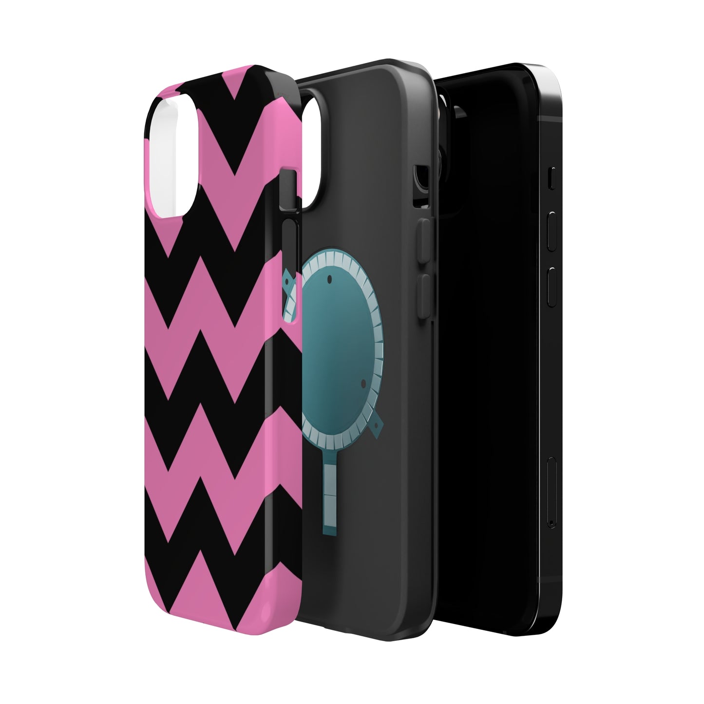 Black and Pink Chevron Stripes