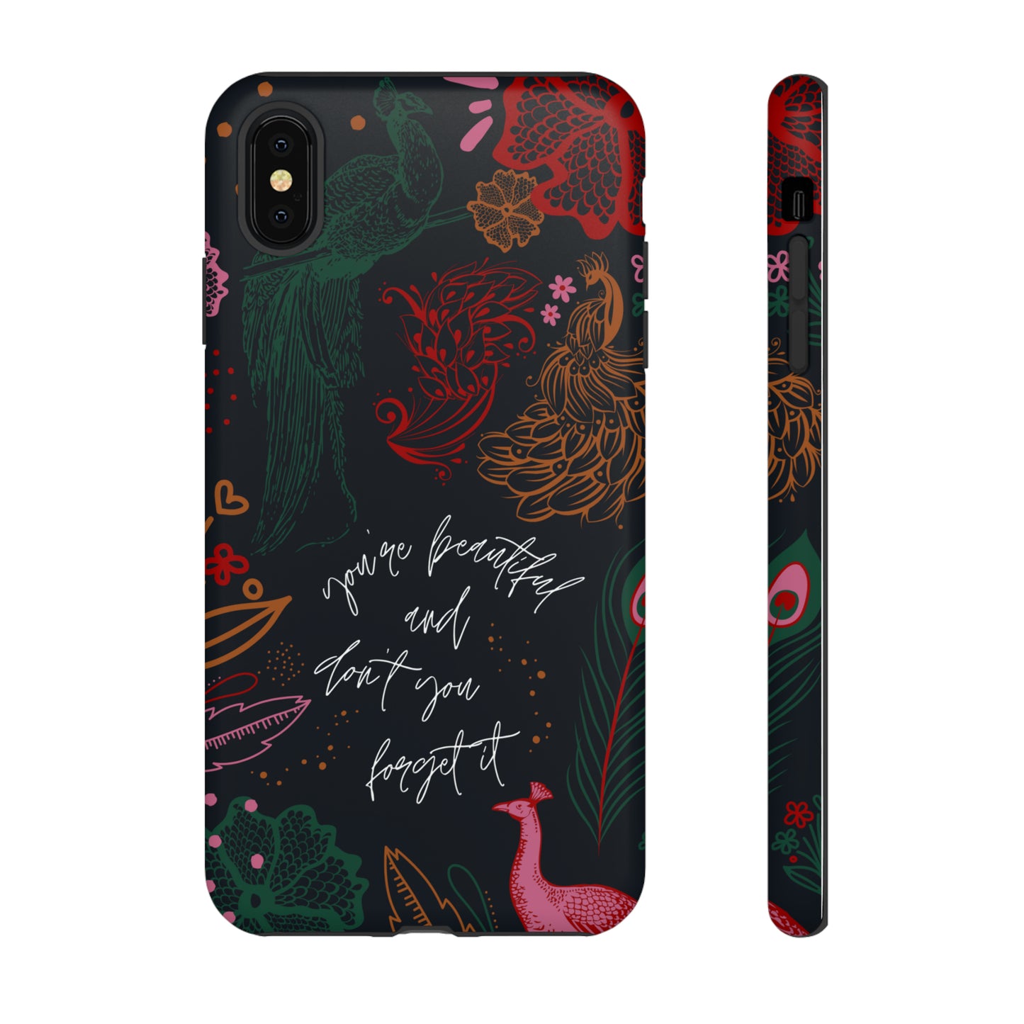 Peacock Floral Quote