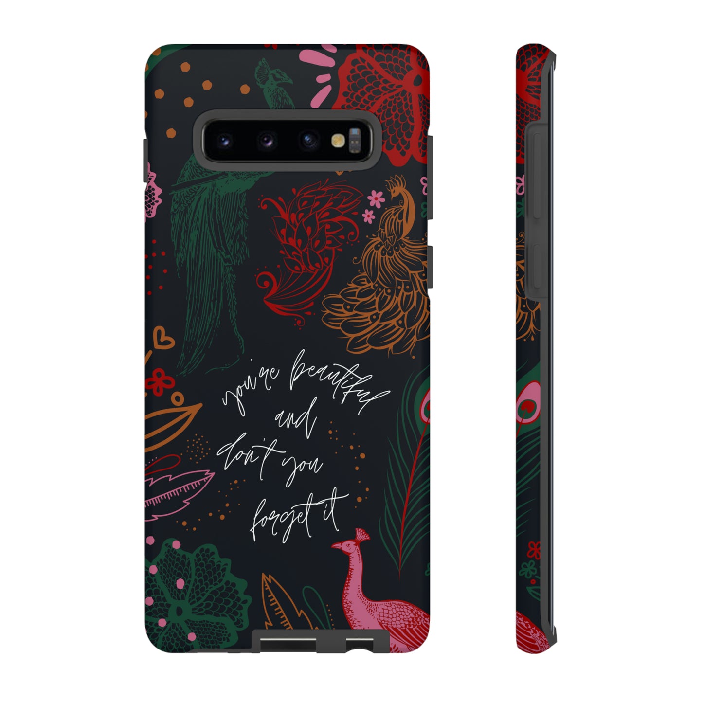 Peacock Floral Quote