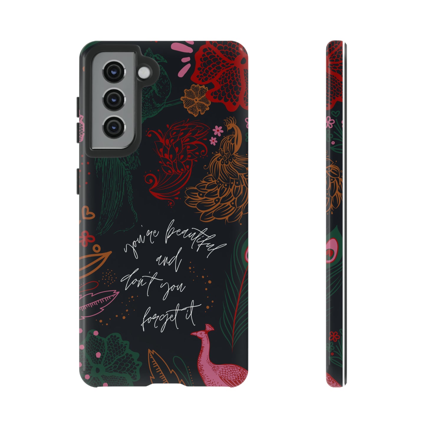 Peacock Floral Quote