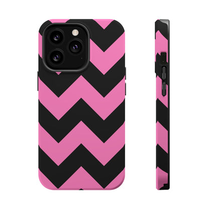 Black and Pink Chevron Stripes