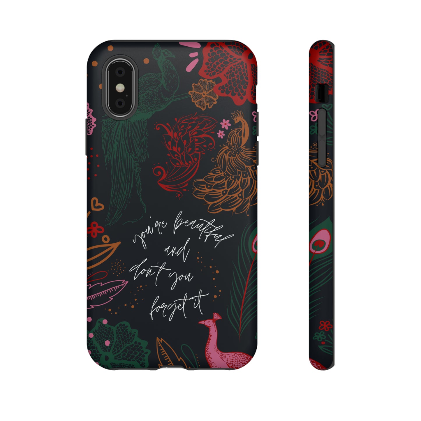 Peacock Floral Quote