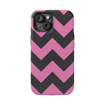 Black and Pink Chevron Stripes