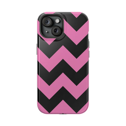 Black and Pink Chevron Stripes