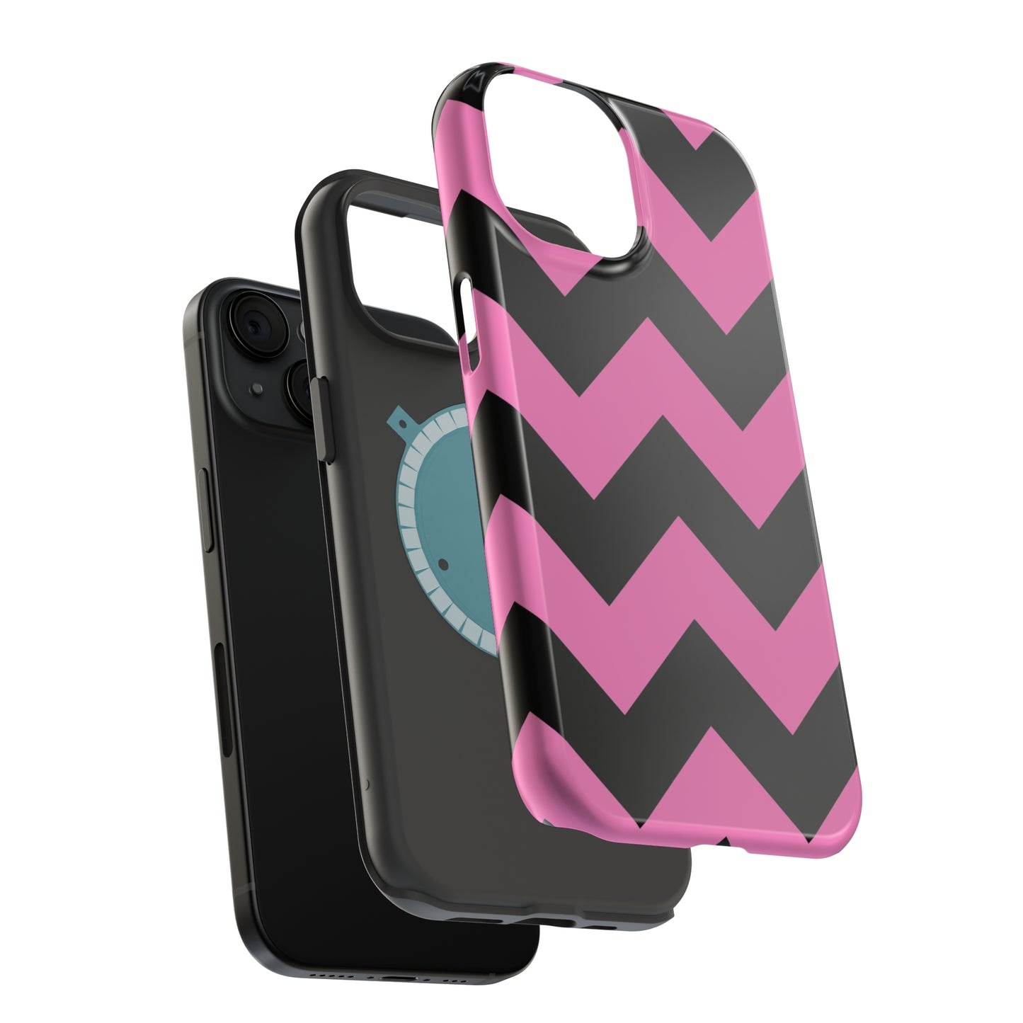 Black and Pink Chevron Stripes