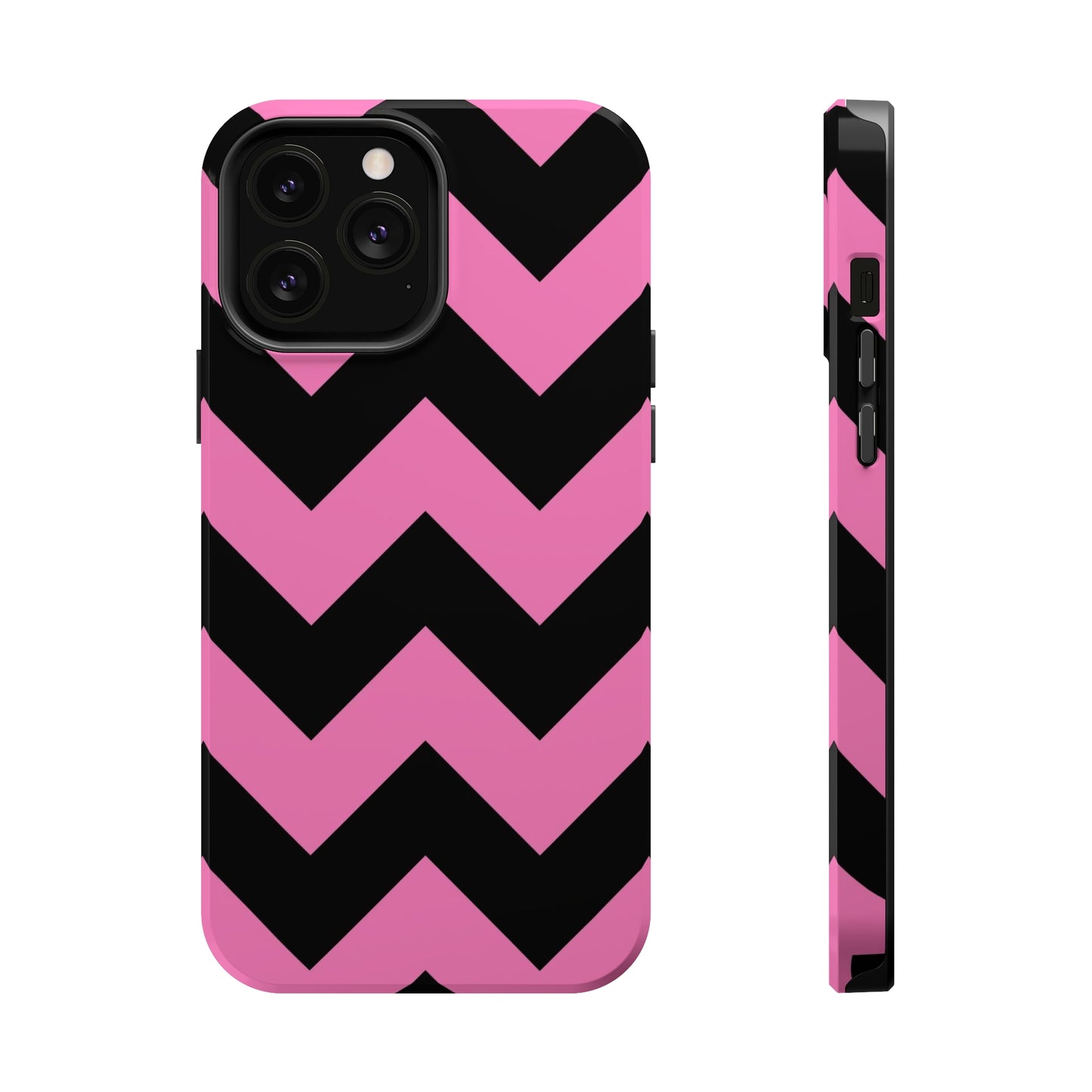 Black and Pink Chevron Stripes