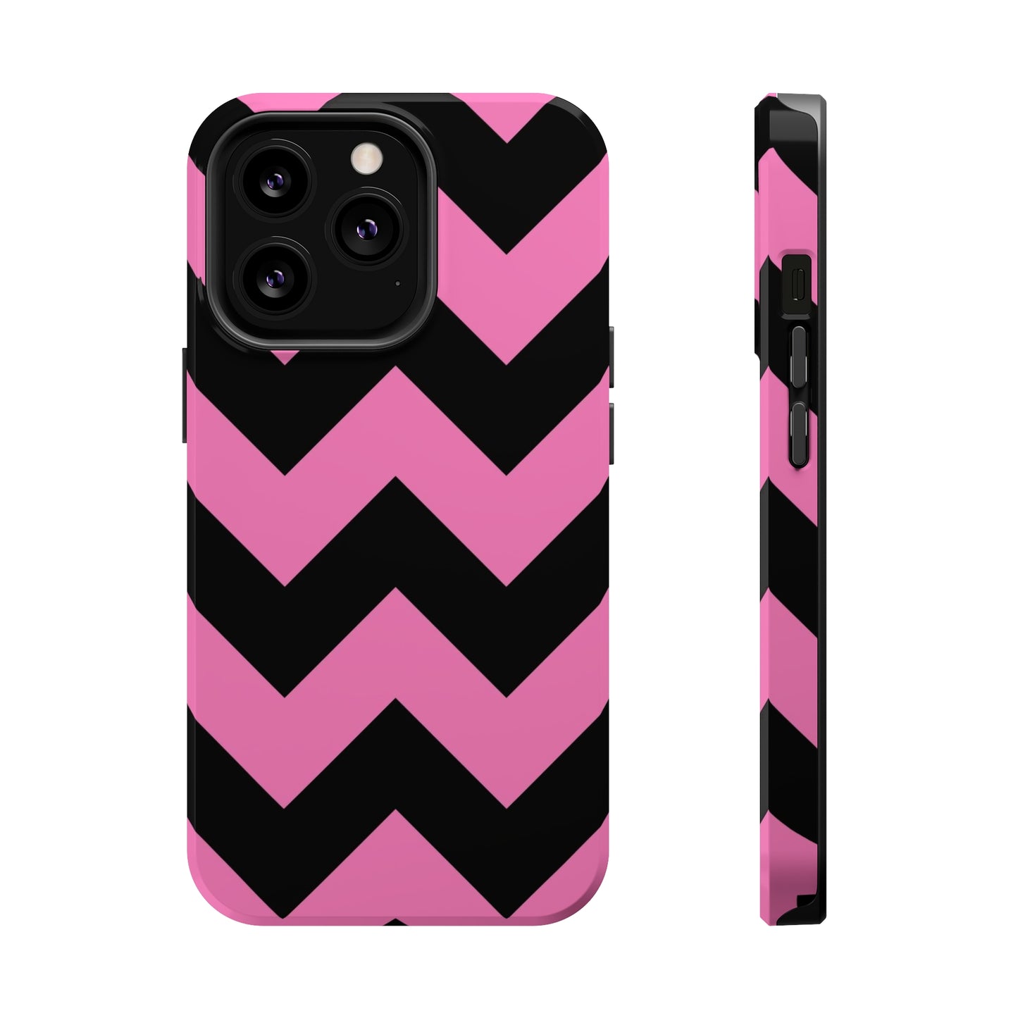 Black and Pink Chevron Stripes