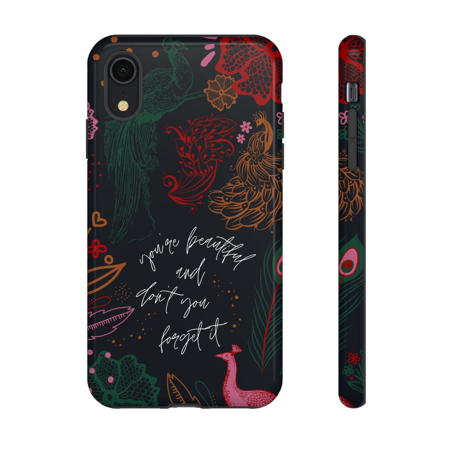 Peacock Floral Quote