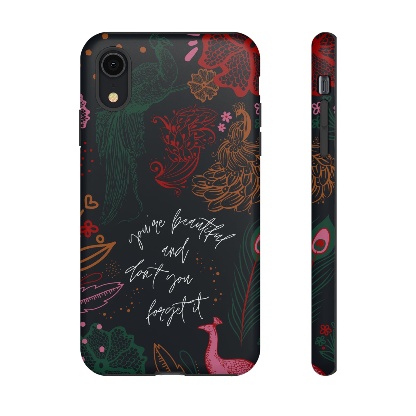 Peacock Floral Quote